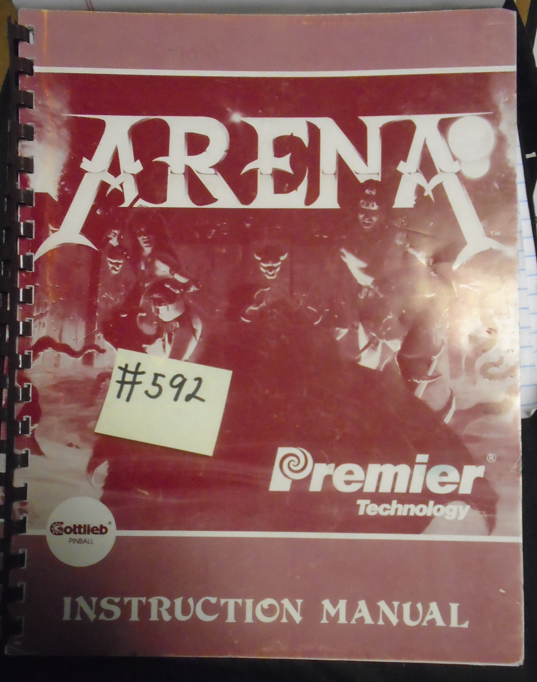 ARENA Pinball Machine Game Instruction Manual 592 for sale GOTTLIEB